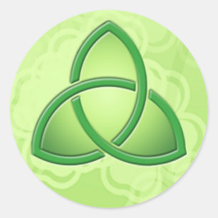 Sticker Rond Cercle Celtic Love et Shamrock 1,5"