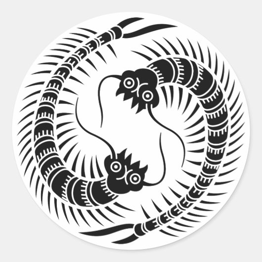 Sticker Rond Cercle Centipedes face (Devant)