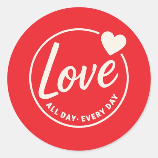 Sticker Rond Cercle d'amour (Devant)