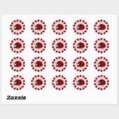 Sticker Rond Cercle de coccinelle (Feuille)