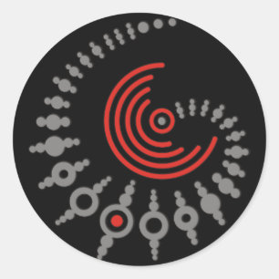 Sticker Rond cercle de cultures I   noir