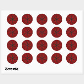 Sticker Rond cercle de cultures VII | rouge foncé (Feuille)