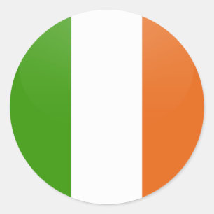 Sticker Rond Cercle de drapeau de qualité Irlande