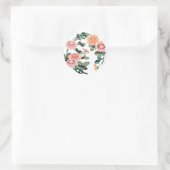 Sticker Rond Cercle de fleurs japonais (Sac)