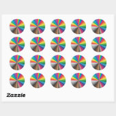 Sticker Rond cercle de nuances de couleurs (Feuille)