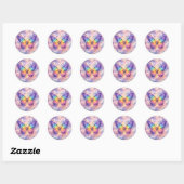Sticker Rond Cercle de papillon arc-en-ciel céleste (Feuille)