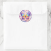 Sticker Rond Cercle de papillon arc-en-ciel céleste (Sac)