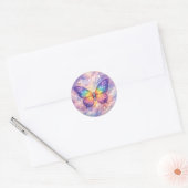 Sticker Rond Cercle de papillon arc-en-ciel céleste (Enveloppe)