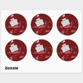 Sticker Rond cercle de requins maydaze (Feuille)
