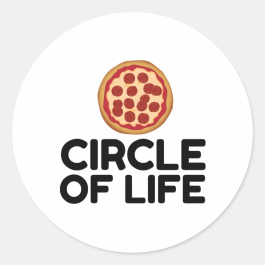 STICKER ROND CERCLE DE VIE PIZZA (Devant)