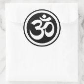 Sticker Rond Cercle de yoga blanc et noir (Sac)