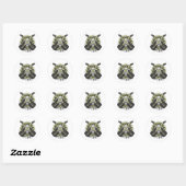 Sticker Rond Cercle des crânes (Feuille)