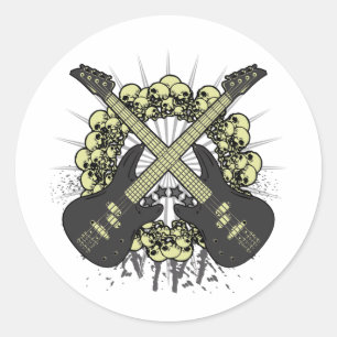 Sticker Rond Cercle des crânes
