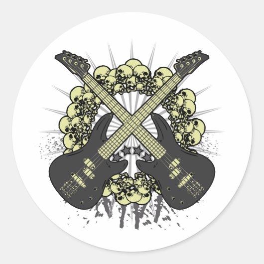 Sticker Rond Cercle des crânes (Devant)