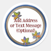 Sticker Rond Cercle des feuilles automnales (Devant)