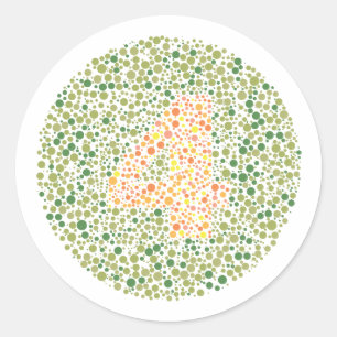 Sticker Rond Cercle d'essai d'Ishihara du numéro 4
