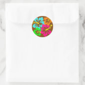 Sticker Rond Cercle d'Hibiscus (Sac)