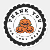 Sticker Rond Cercle d'illustration drôle Merci Halloween (Devant)