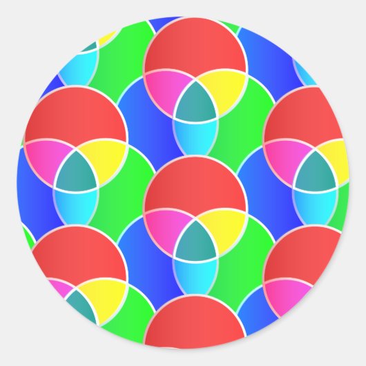Sticker Rond Cercle d'intersection forme différentes couleurs d (Devant)