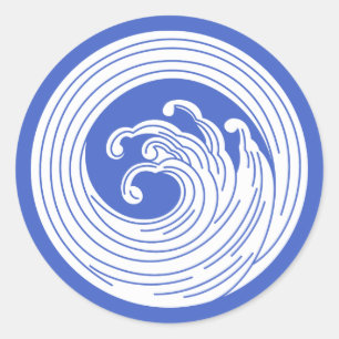 Sticker Rond Cercle d'onde en forme de tourbillon