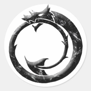 Sticker Rond Cercle Dragon