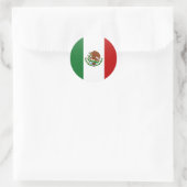 Sticker Rond Cercle Drapeau de qualité mexicaine (Sac)