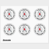 Sticker Rond Cercle du diabète (Feuille)
