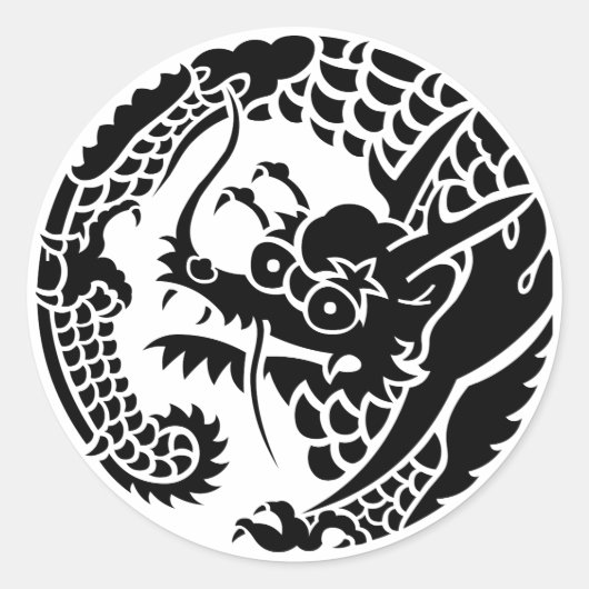 Sticker Rond Cercle du dragon de la secte Nichiren (Devant)