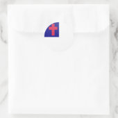 Sticker Rond Cercle du drapeau de qualité chrétienne (Sac)