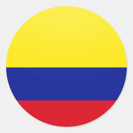 Sticker Rond Cercle du drapeau de qualité Colombie (Devant)