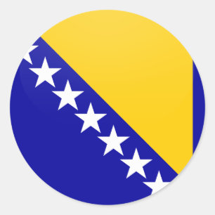 Sticker Rond Cercle du drapeau de qualité de Bosnie-Herzégovine