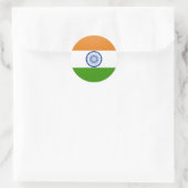 Sticker Rond Cercle du drapeau de qualité indienne (Sac)