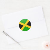 Sticker Rond Cercle du drapeau de qualité jamaïcaine (Enveloppe)