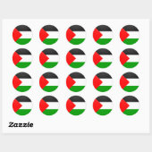 Sticker Rond Cercle du drapeau de qualité palestinienne (Feuille)