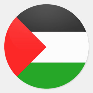 Sticker Rond Cercle du drapeau de qualité palestinienne
