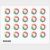 Sticker Rond Cercle Enso (Feuille)