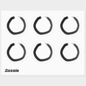 Sticker Rond Cercle Enso Bouddhiste Zen (Feuille)