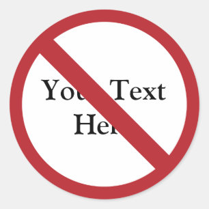 Sticker Rond Cercle fait sur commande avec la barre oblique