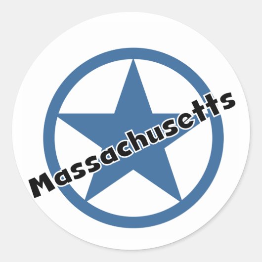 Sticker Rond Cercle Massachusetts (Devant)