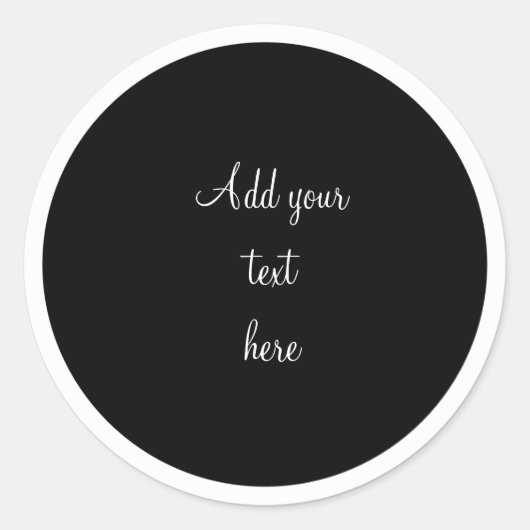 Sticker Rond Cercle noir avec cadre de cercle blanc MODÈLE, Cl (Devant)