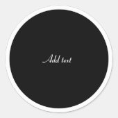 Sticker Rond Cercle noir avec MODÈLE de cercle blanc, (Devant)