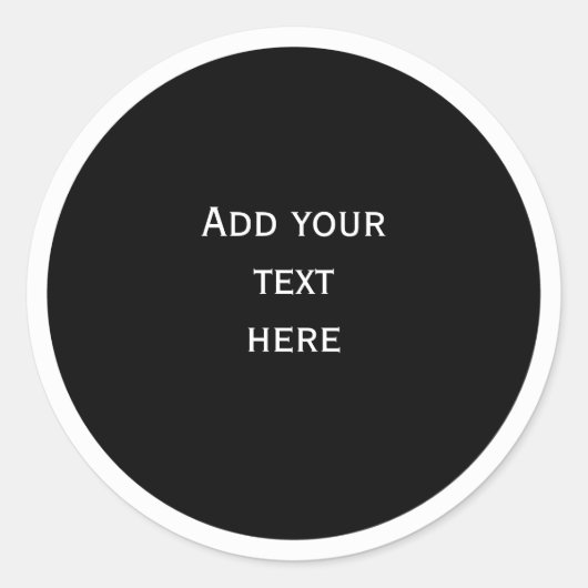 Sticker Rond Cercle noir avec MODÈLE de cercle blanc, (Devant)
