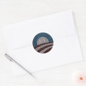 Sticker Rond Cercle Obama (Enveloppe)