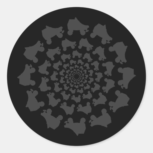 Sticker Rond cercle patiné (Devant)