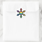 Sticker Rond Cercle Rainbow People (Sac)