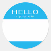 Sticker Rond Cercle rond Bonjour Mon Nom Est (Devant)