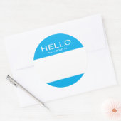 Sticker Rond Cercle rond Bonjour Mon Nom Est (Enveloppe)