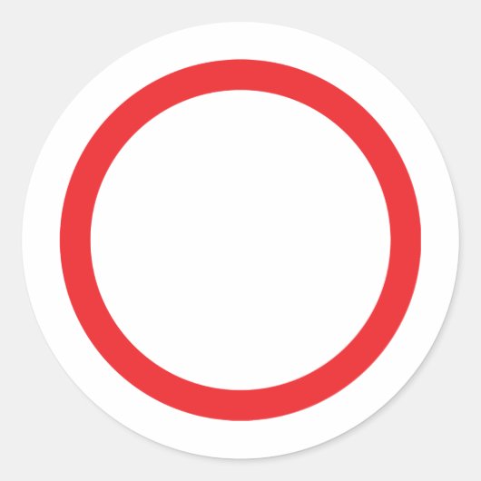 Sticker Rond cercle rouge (Devant)