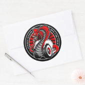 Sticker Rond Cercle rouge 3 pouces (Enveloppe)