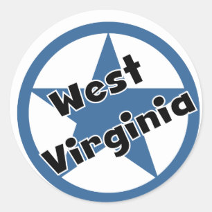 Sticker Rond Cercle West Virginia